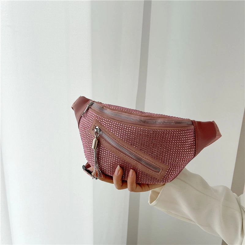 Women's Classic Style Solid Color Pu Leather Waist Bags