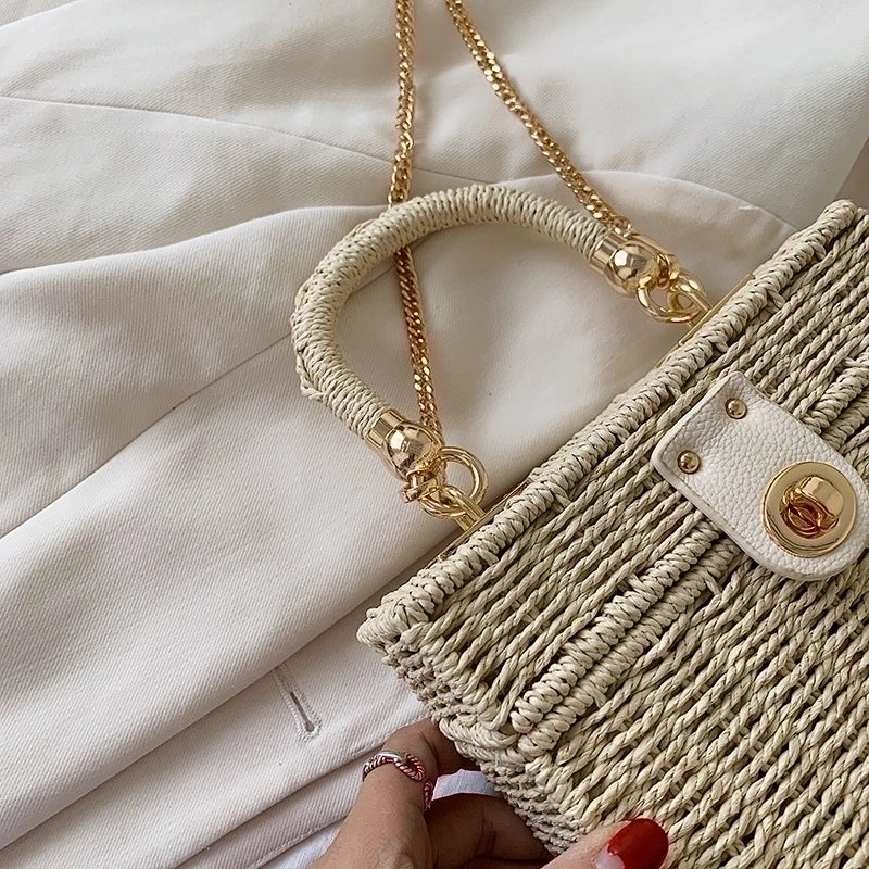 Women's Small Spring&summer Straw Basic Handbag