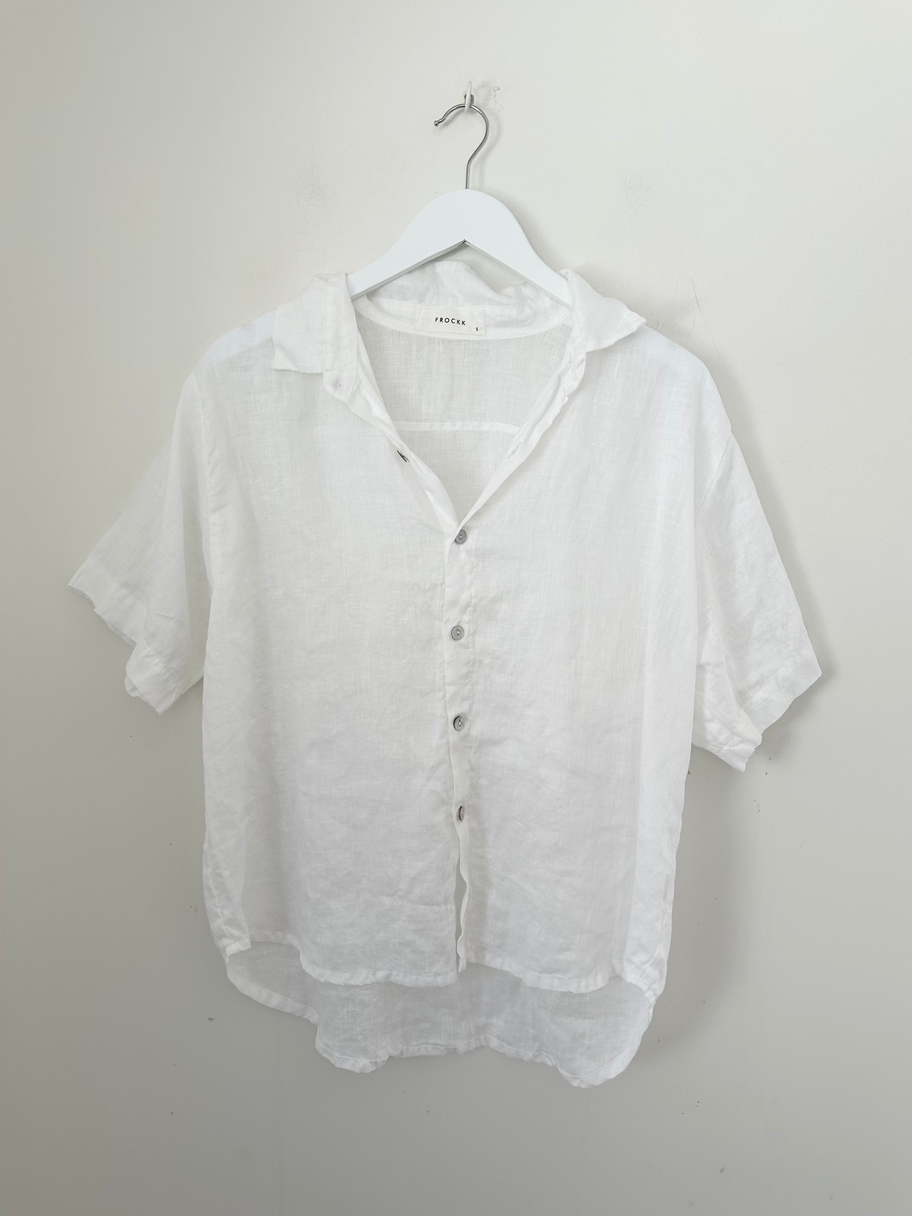 august shirt-white linen