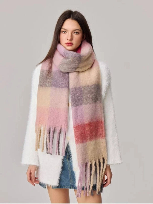 Women's Sexy Romantic Plaid Polyester Scarf
