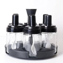 6 PIECES ROTATING SPICES JAR SET