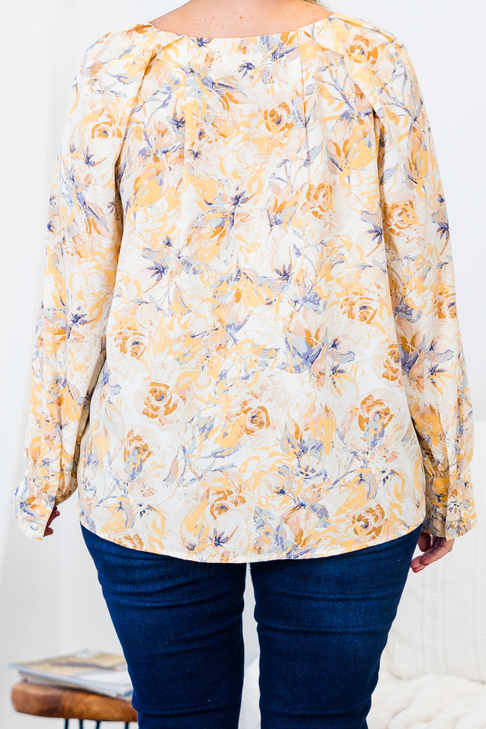 Splashes Of Color Blouse. Yellow