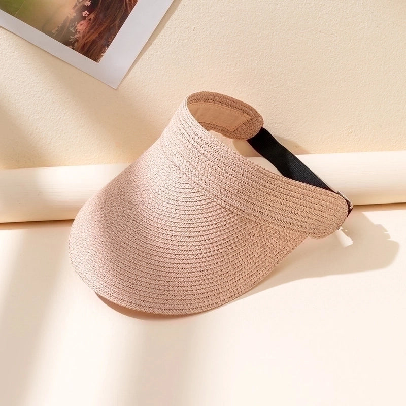 Women's Basic Geometric Solid Color Straw Hat
