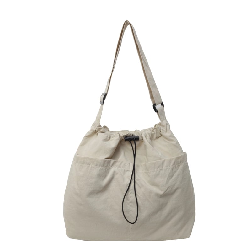 Women's Medium Cloth Solid Color Basic Classic Style Square Zipper Shoulder Bag