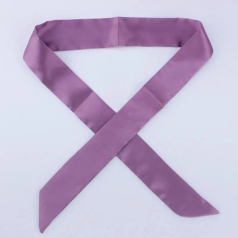 Women's Minimalist Solid Color Satin Silk Scarves