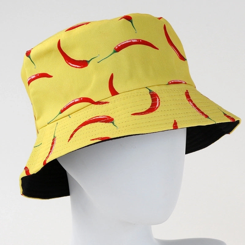 Unisex Minimalist Vegetable Wide Eaves Bucket Hat