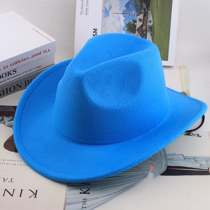 Ethnic Style Topper Hat Western Cowboy Hat Tibetan Tibetan Performance Hat Woolen Hat Central Retro Woolen Hat