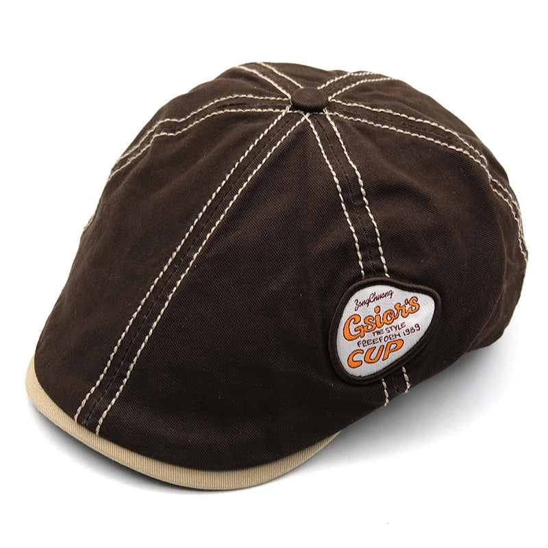 Retro New Washed Adjustable Forward Cap Reverse Beret Men's And Women's Cap