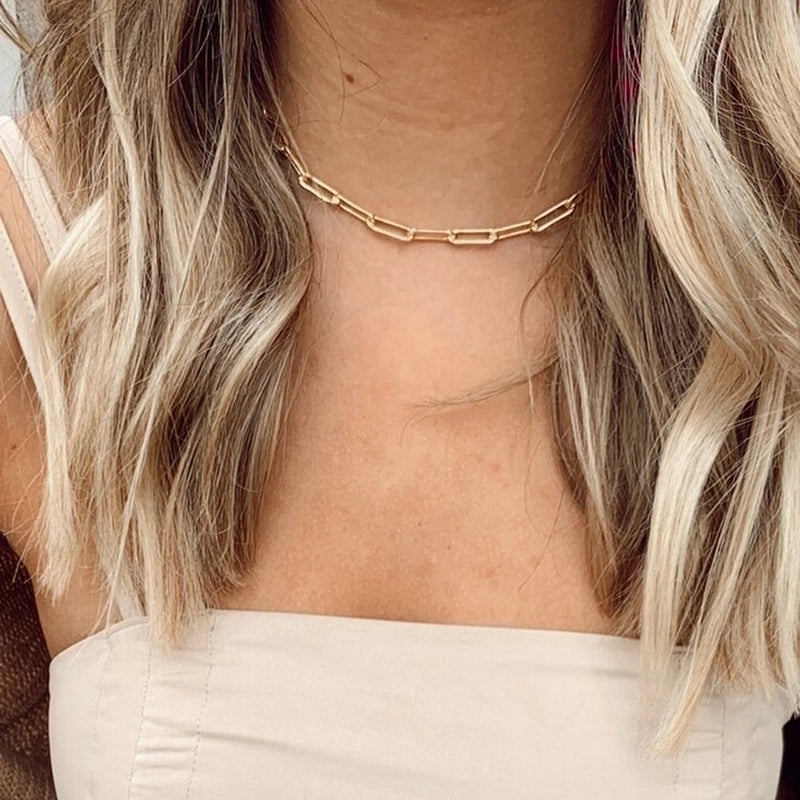 Fashion U Shape Stainless Steel Plating Stainless Steel Necklaces