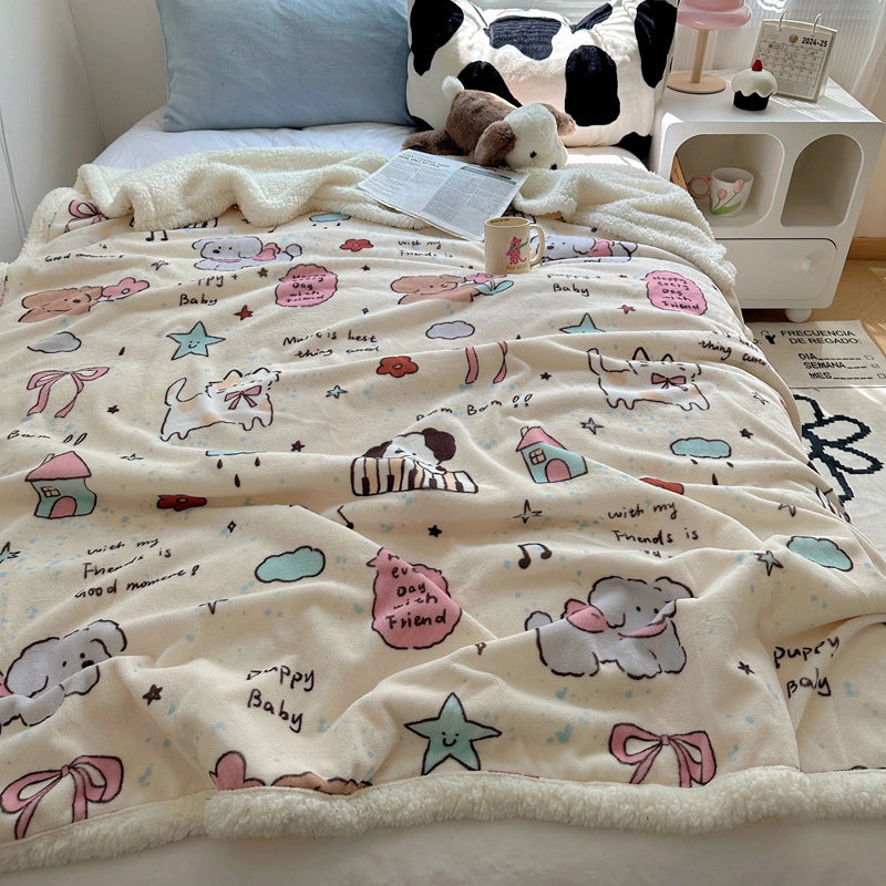 Halloween Cute Animal Pumpkin Fruit Fleece Blanket Bedding