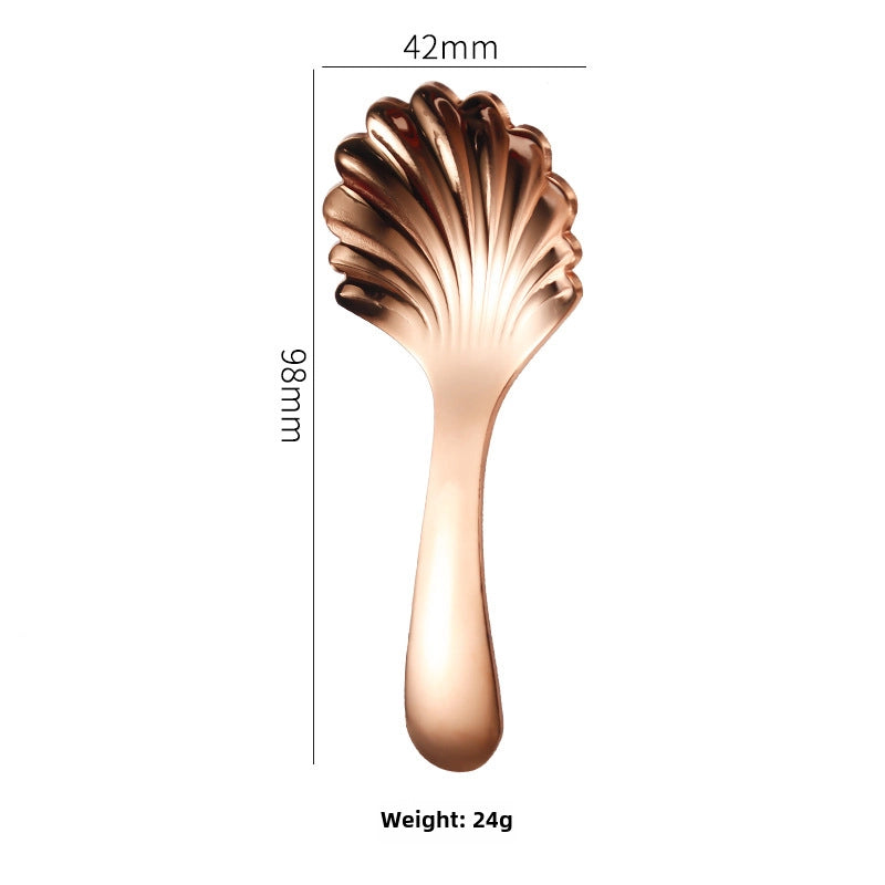 304 Stainless Steel Short Handle Spoon Mini Children's Tableware Ice Cream Dessert Spoon Tea Spoon Outdoor Travel Convenient