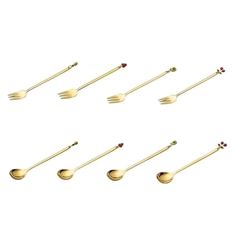 Cute Solid Color Stainless Steel Tableware