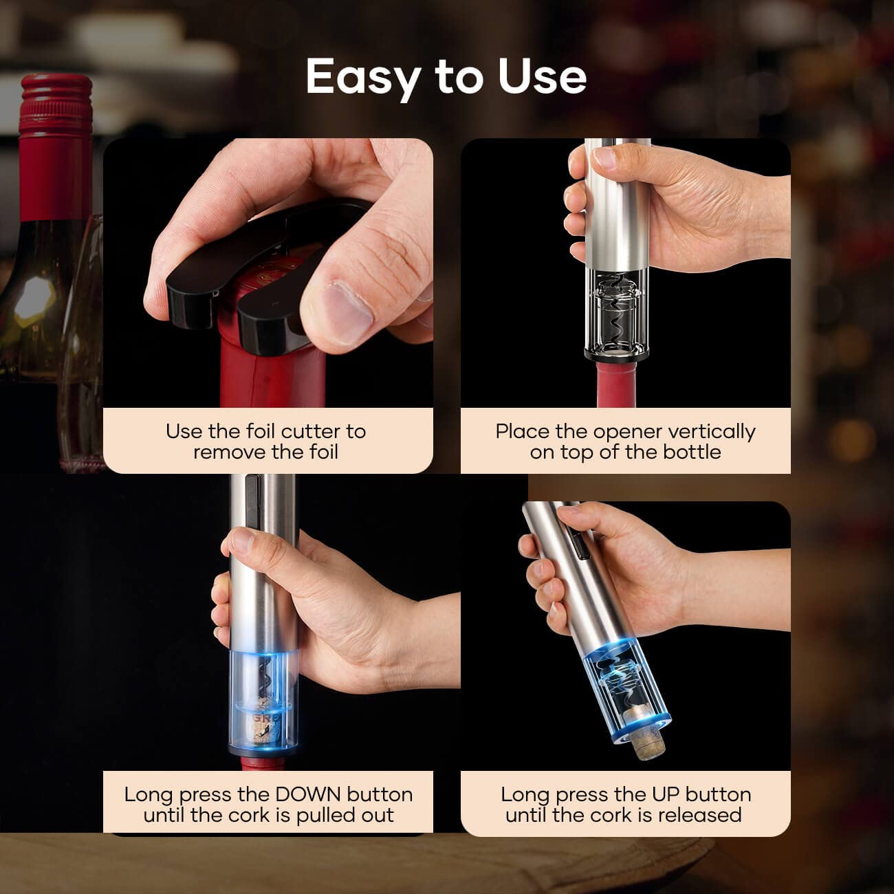 Electric Wine Openers Set