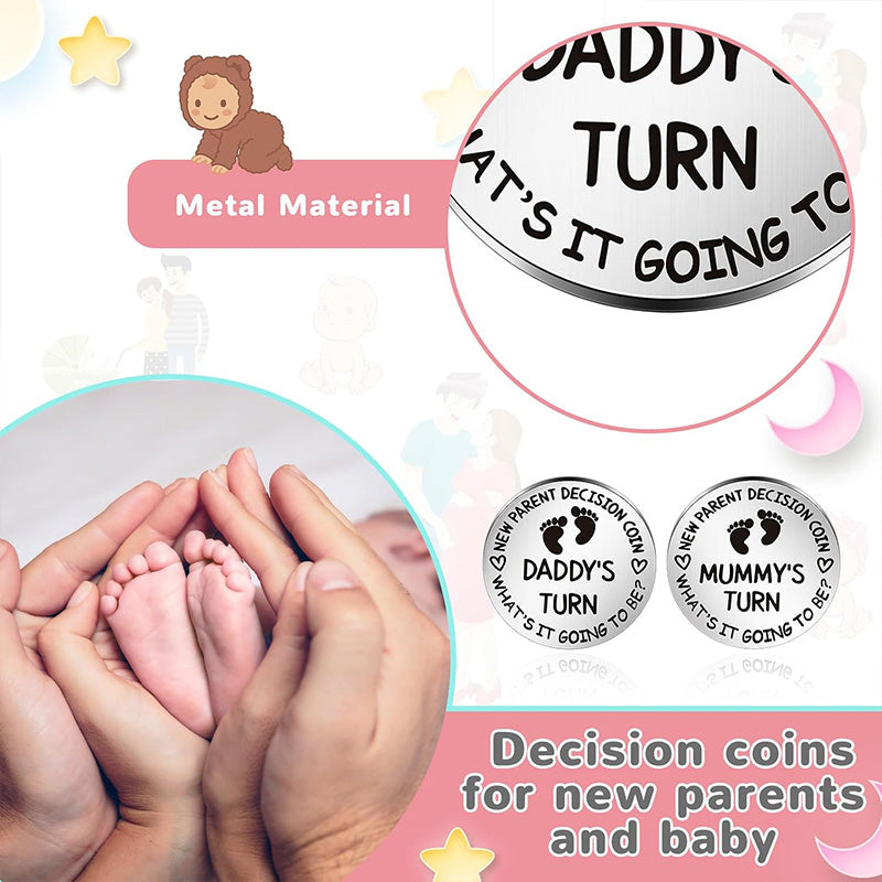 Funny Baby Gift New Parents Decision Coin