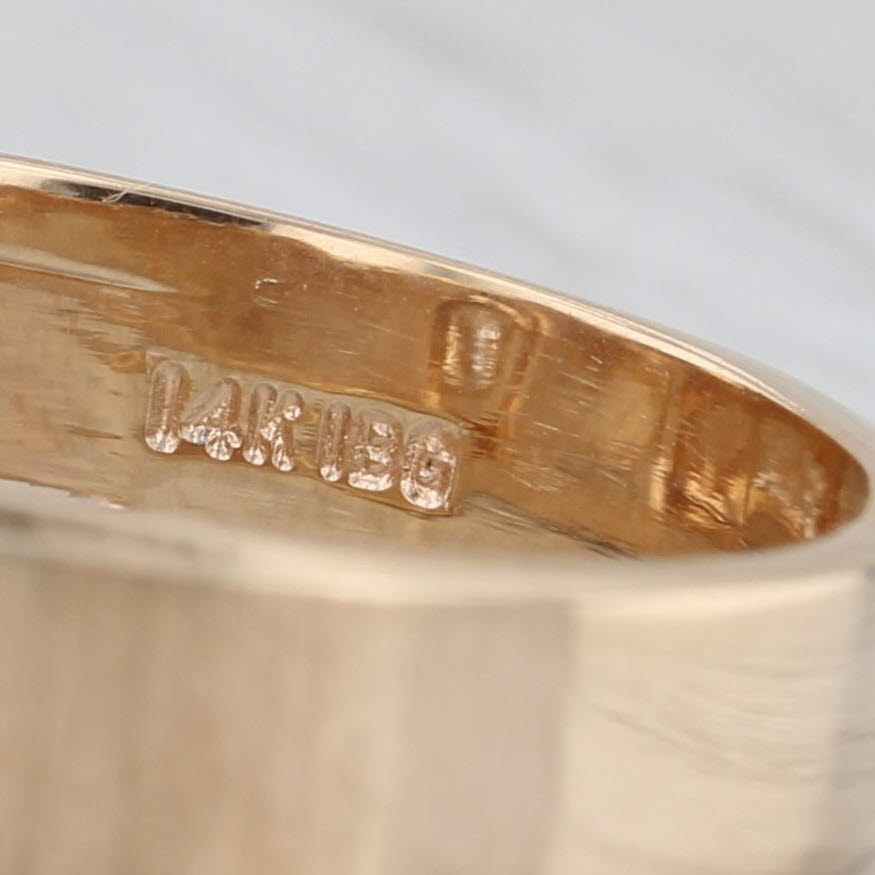 0.20ct Diamond Solitaire Men's Ring 14k Yellow Gold Size 11.5 Band Wedding
