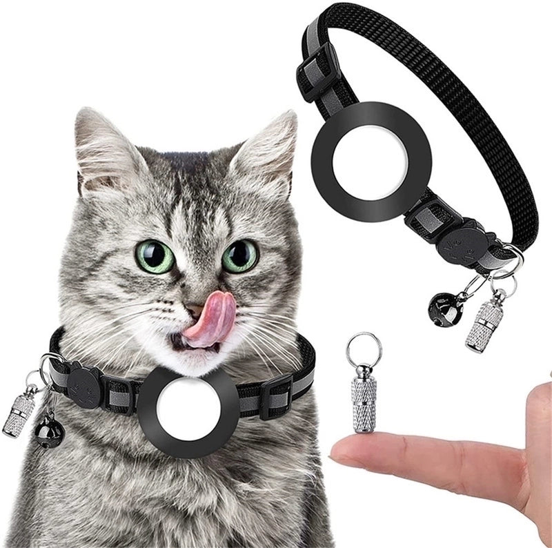 Minimalist Nylon Brass Stripe Pet Collar