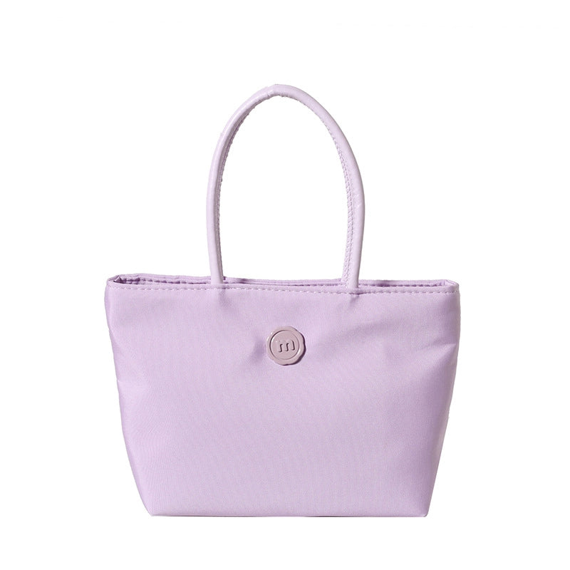 Women's Nylon Solid Color Basic Classic Style Square Zipper Handbag