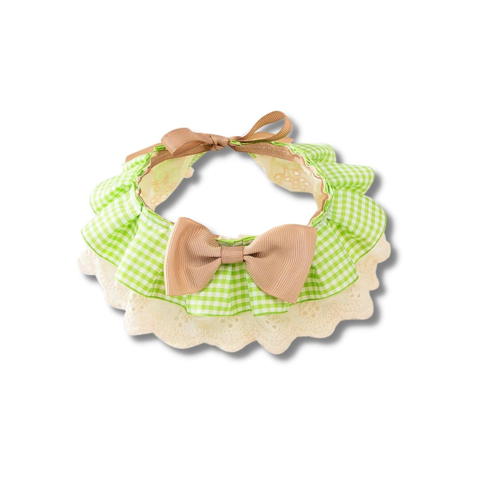 Woven Plaid Bow-Tie Pet Bib