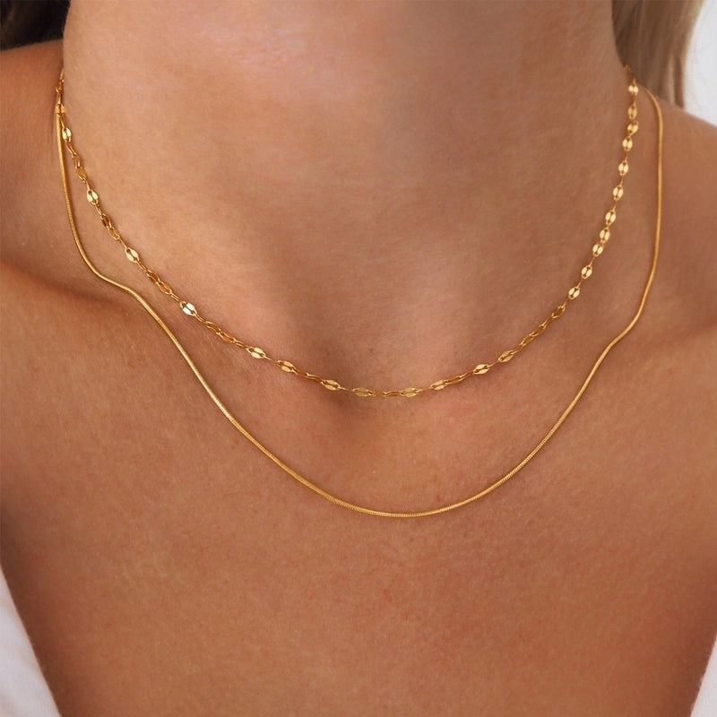 Minimalist Geometric Solid Color Titanium Steel Necklace