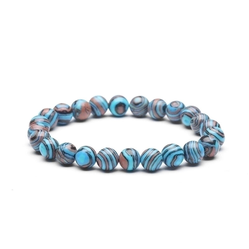 Fashion Natural Stone Malachite Colorful Bracelet