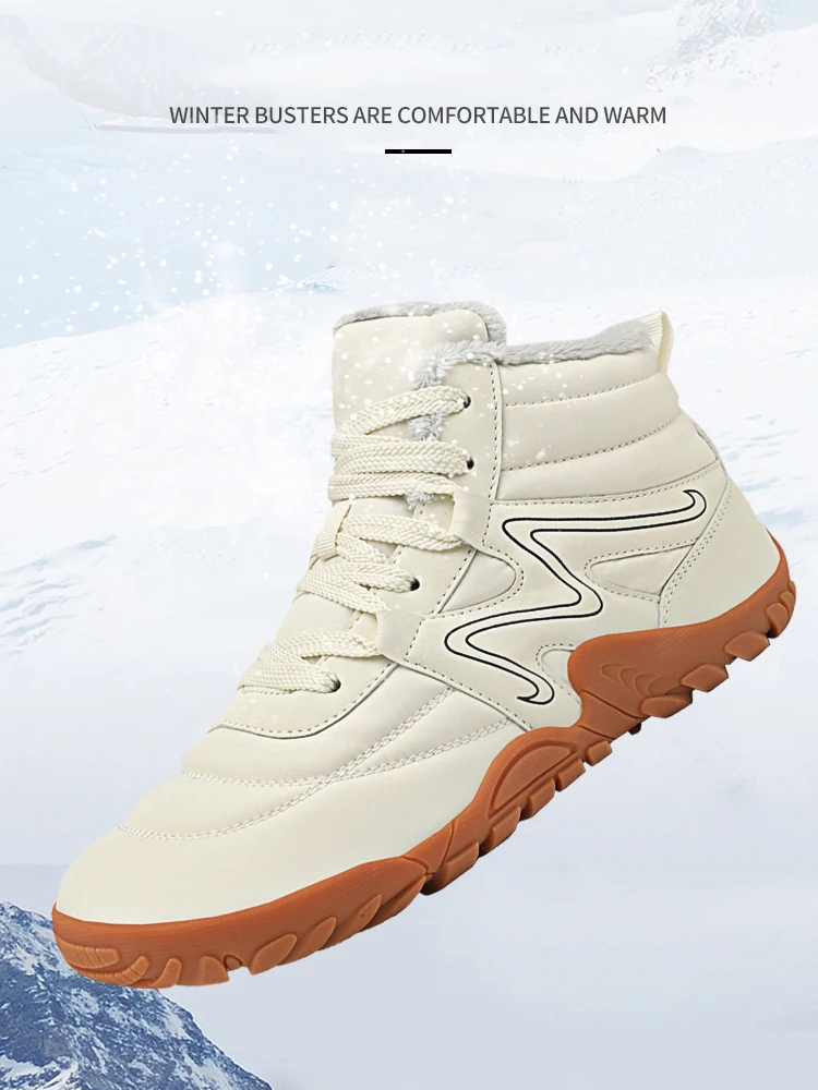 oxford Winter Boots For Men Snow Outdoor Non-slip Warm Fur Casual Sneakers Plus Size  Ankle Boots Hiking Shoes  safety shoes men