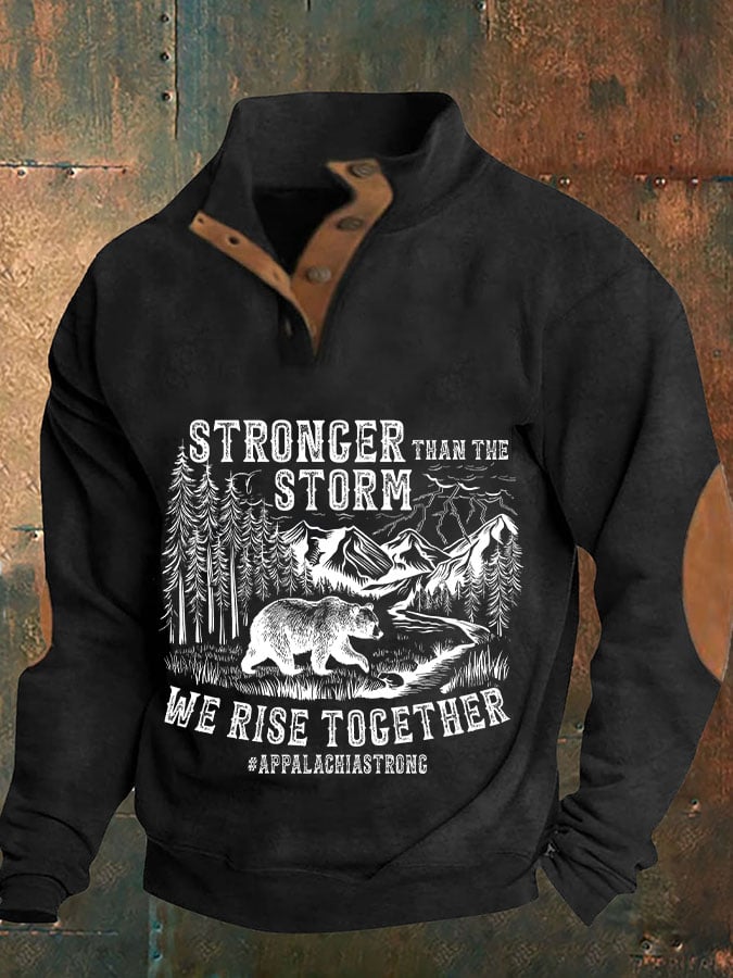 Stronger Than The Storm We Rise Together Print Sweatshirt