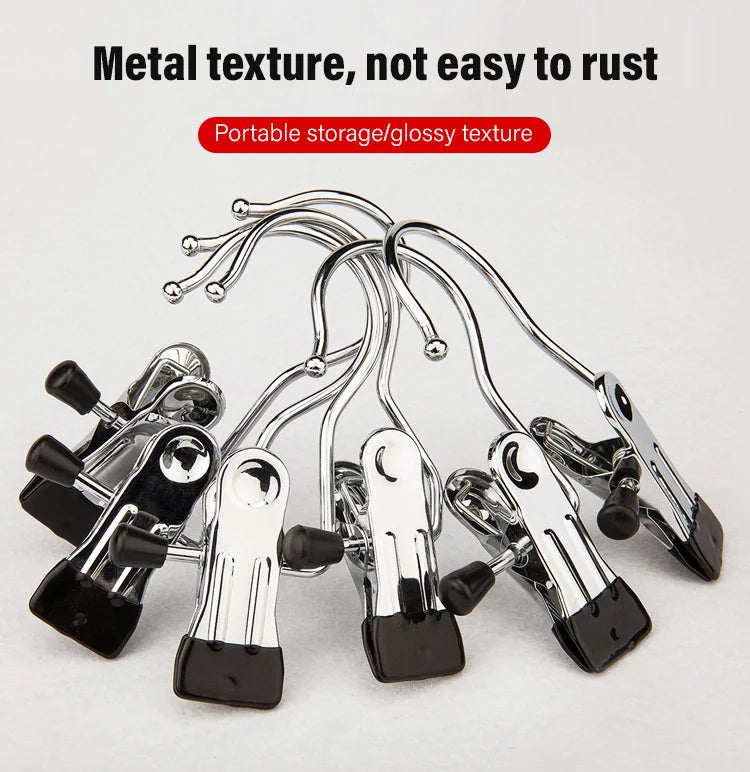 Anti-rust Clip Space-saving Clothespin Hat Pants Storage Hanging Travel Hook