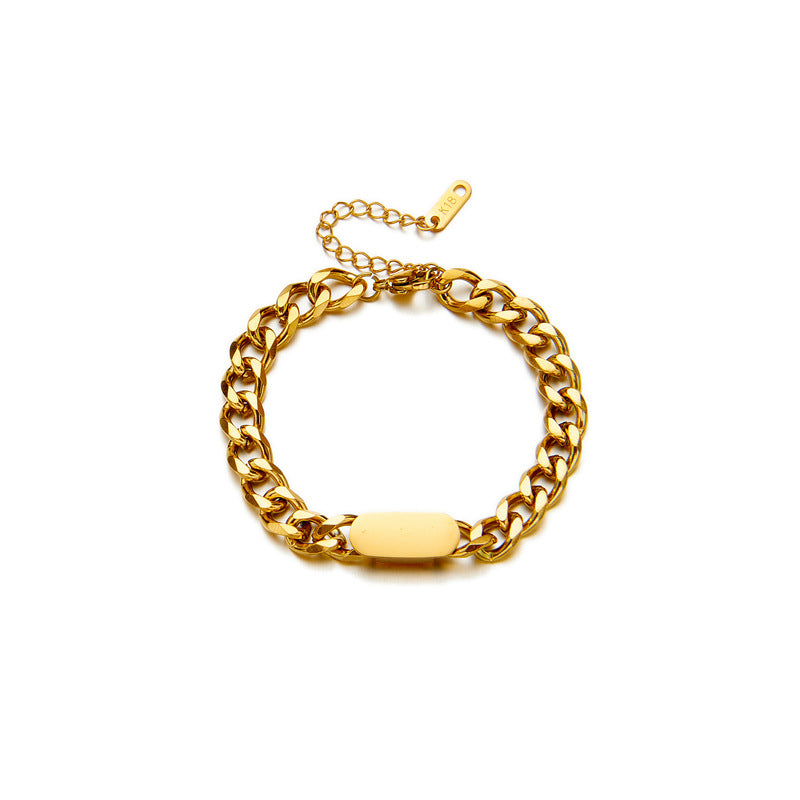 Unisex Chain Titanium Steel Electroplating Jewelry Sets