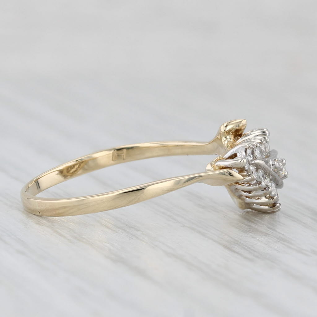 0.33ctw Diamond Paisley Ring 14k Yellow Gold Size 8