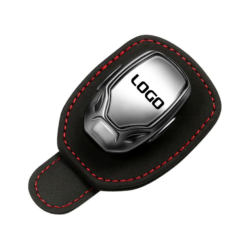 Multifunctionele brilklem van suèdeleer