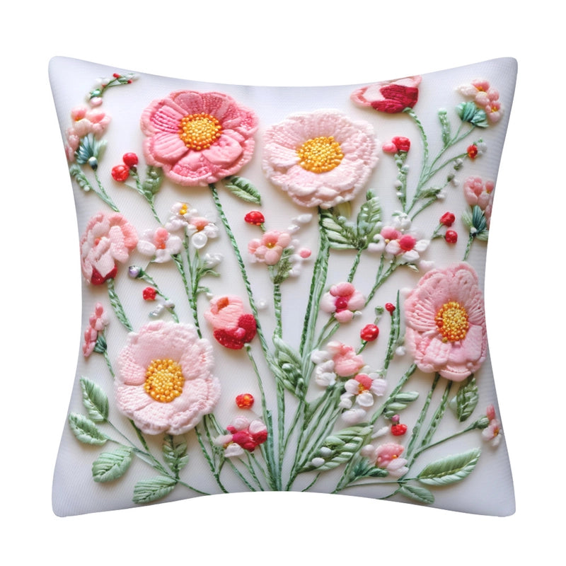 Elegant Classical Minimalist Floral Polyester Pillow Cases Couch & Sofa Decor