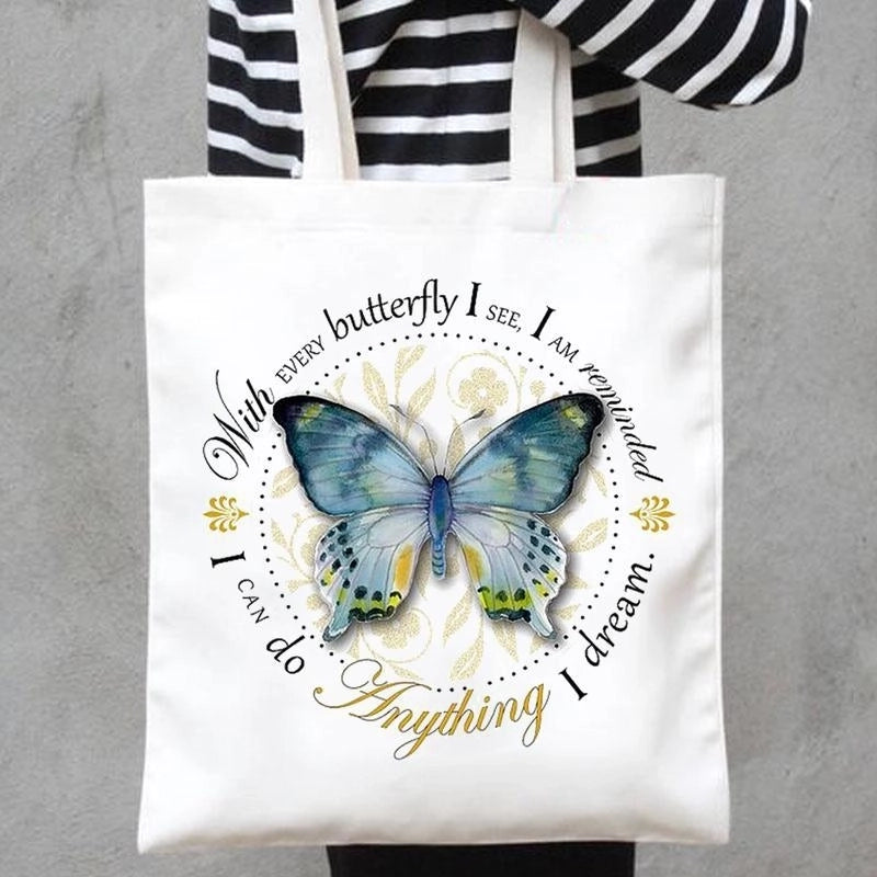 Women's Minimalist Butterfly Shopping Bags