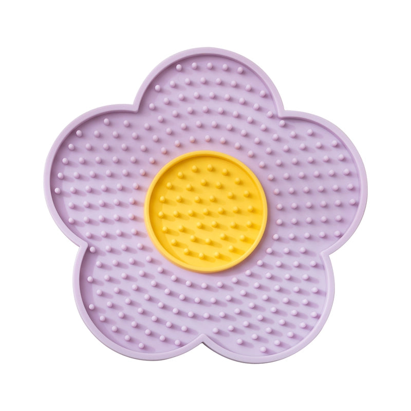 New Pet Lick Pad Sunflower Two-color Silicone Pet Lick Plate Cute Cat Dog Pet Supplies