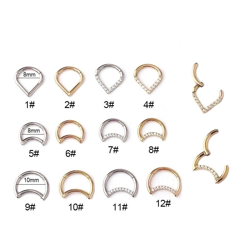 Nose Rings & Studs Fashion Water Droplets 316L Stainless Steel  Plating
