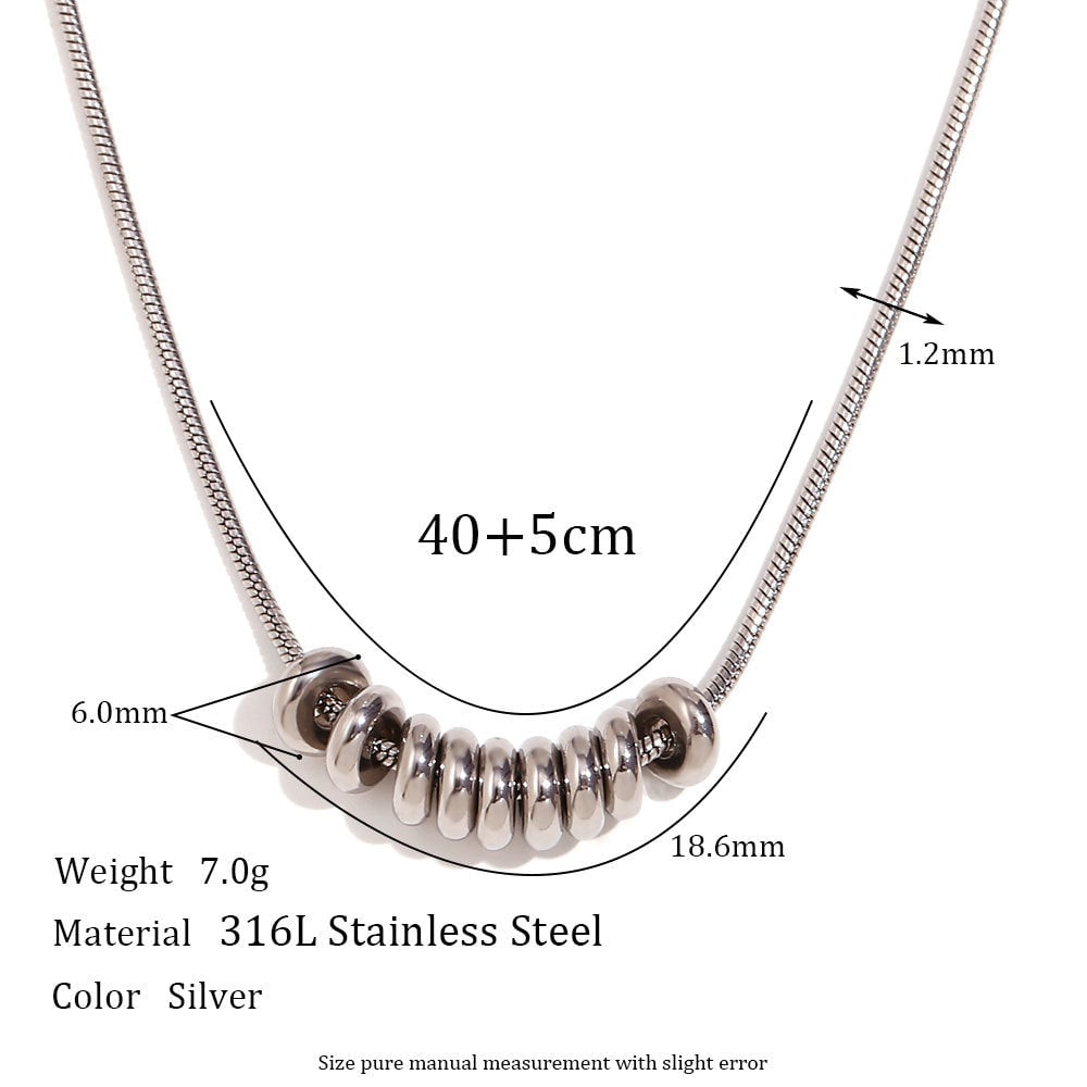 Minimalist Stripe Geometric Stainless Steel 18K Gold Plated Necklaces