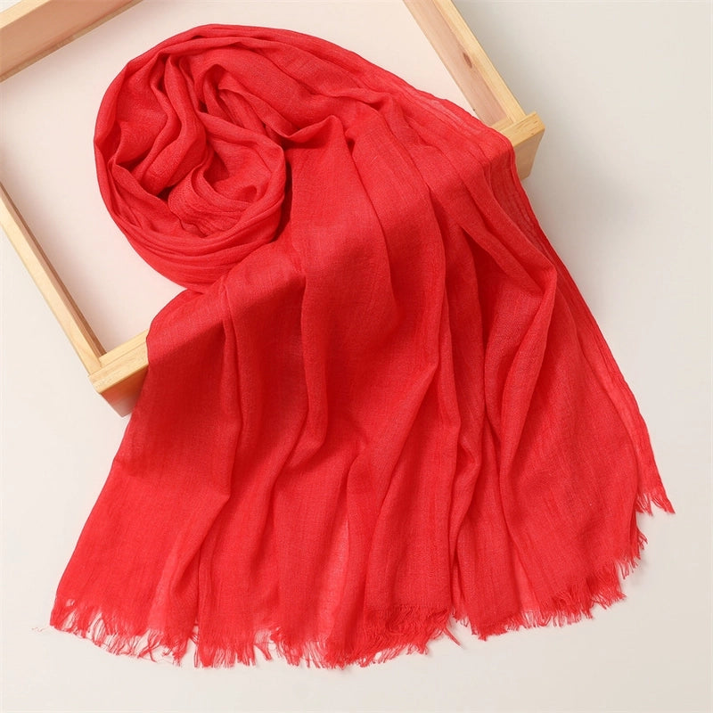 Women's Basic Solid Color Polyester Scarf