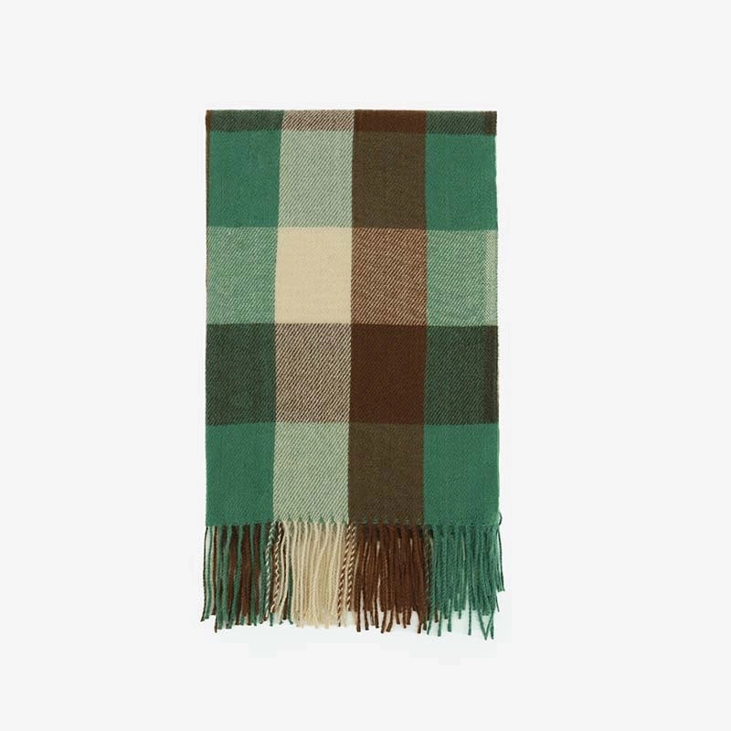 Winter Cashmere Scarf Tassel Women's Men's Plaid Fashion Long Warm Shawl Autumn And Winter Scarf