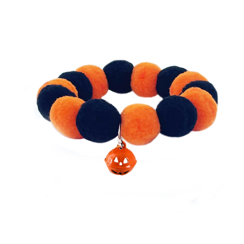 Pet Halloween Bell Kitty Dog Ball Collar Elastic Adjustable Pet Collar