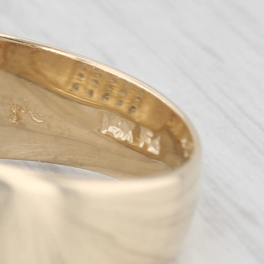 0.50ctw Diamond Ring 14k Yellow Gold Size 10 Men's