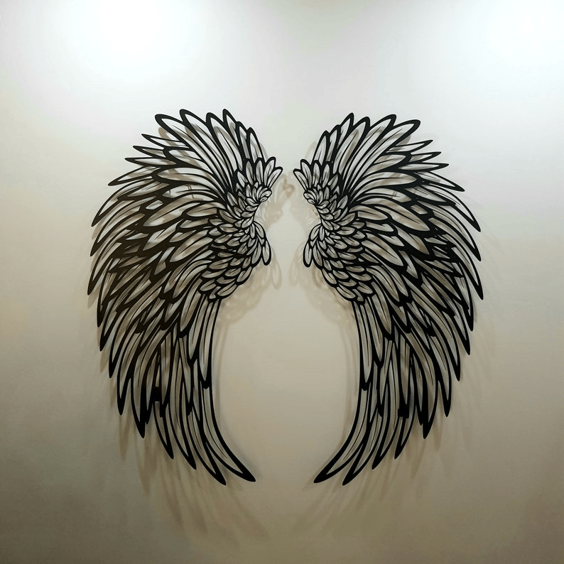 🔥Hot sale-49% OFF🔥 - 1 PAIR ANGEL WINGS METAL WALL ART WITH LED LIGHTS-🎁GIFT TO HER