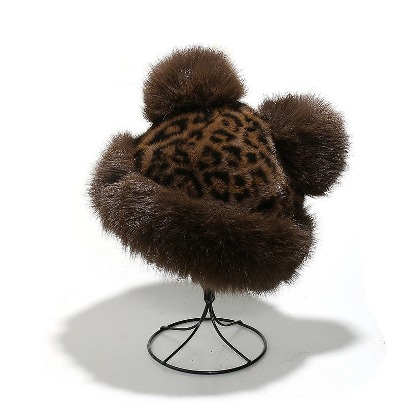 Unisex Elegant Minimalist Leopard Printing Eaveless Beanie Hat