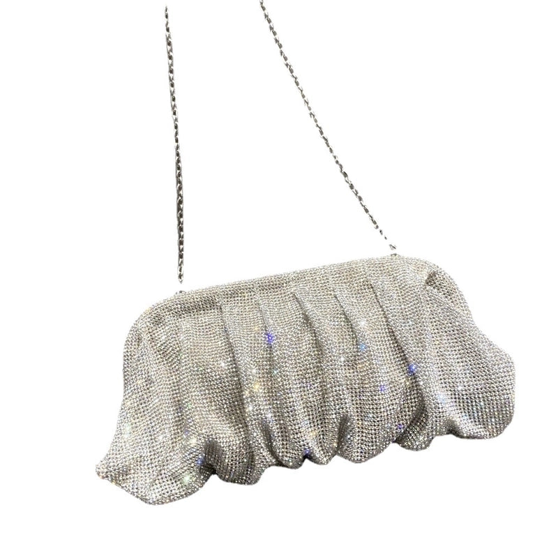 Silver Gold Blue Pvc Solid Color Square Evening Bags