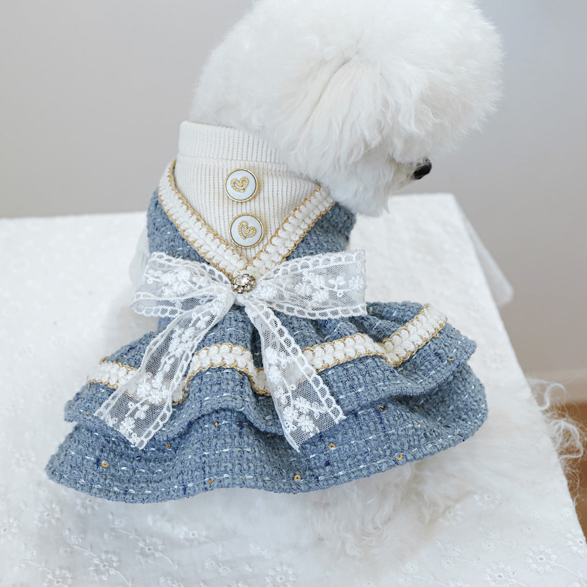 Warm Sweet Bowknot Layered Princess Dress