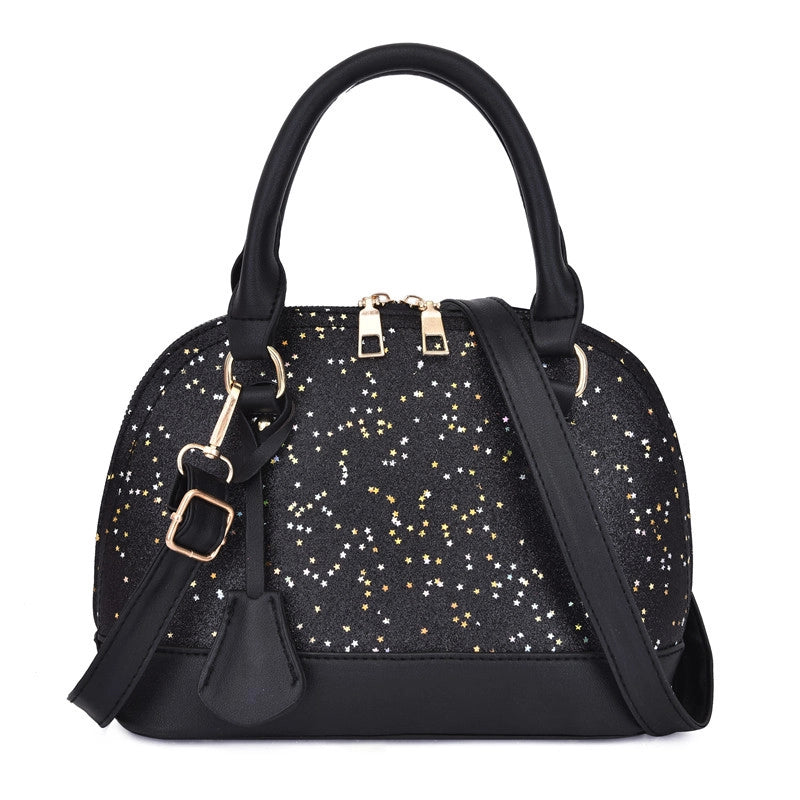 New Broadband Small Bag Women's New Korean-style Sequin Zipper Shoulder Crossbody Bag Solid Color Personalized Bag