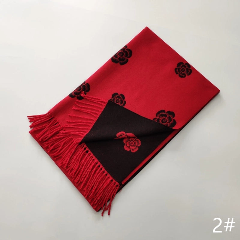 Women's Cute Sweet Printing Imitation Cashmere Polyester Scarf