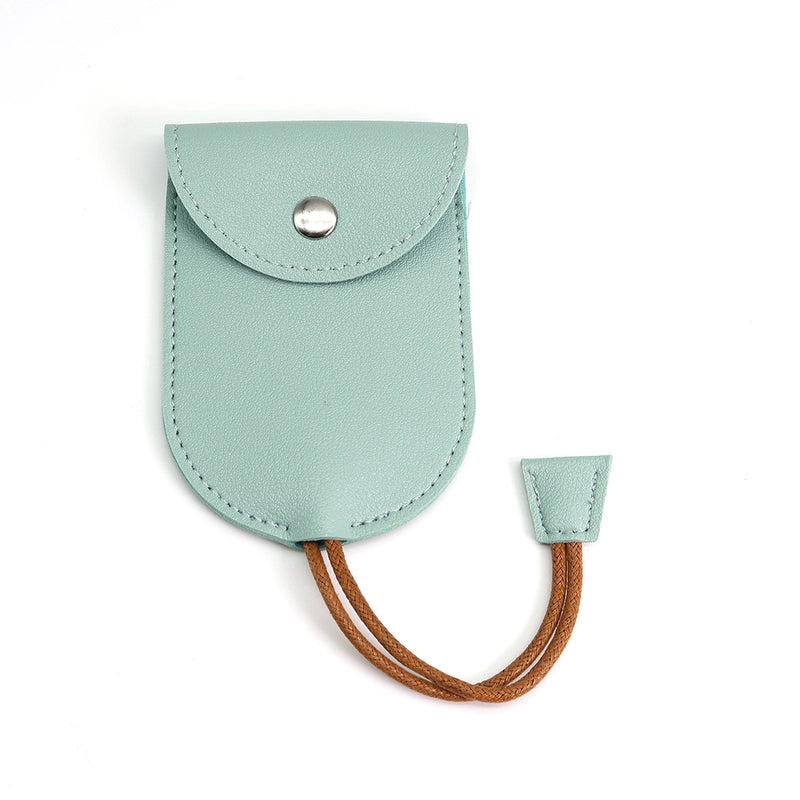 Unisex Solid Color Pu Leather Buckle Card Holders