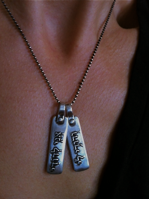 I Am My Beloved Necklace For Two - Silver or Bronze
