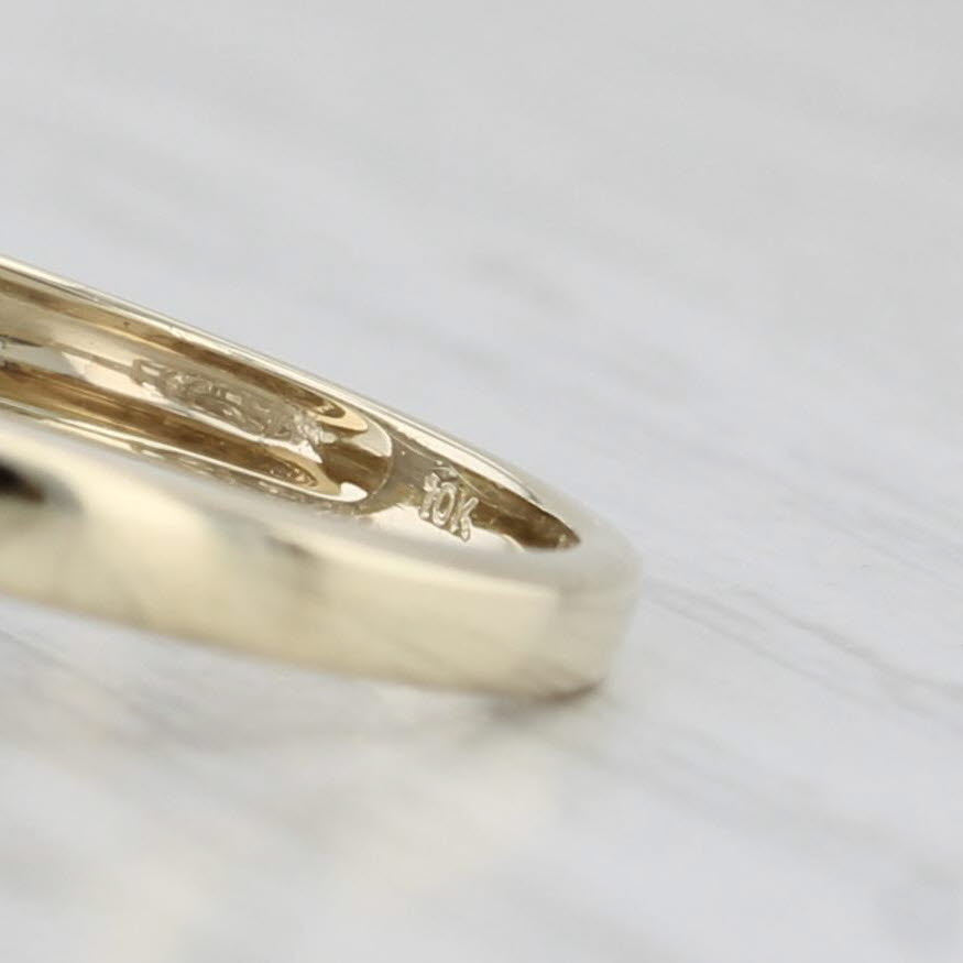 0.39ctw Diamond Cluster Halo Engagement Ring 10k Yellow Gold Size 7.25