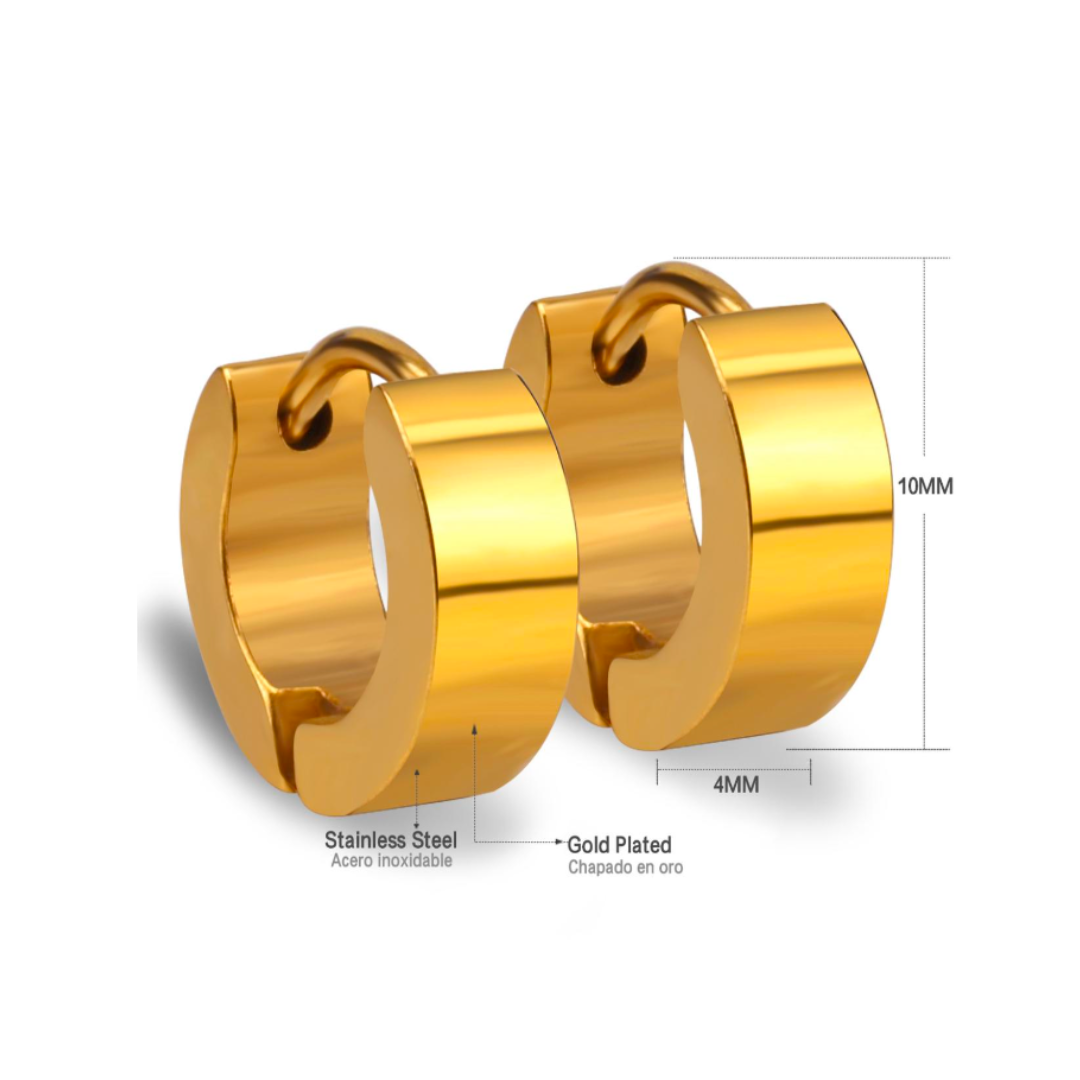 Baby edged hoops - Gold