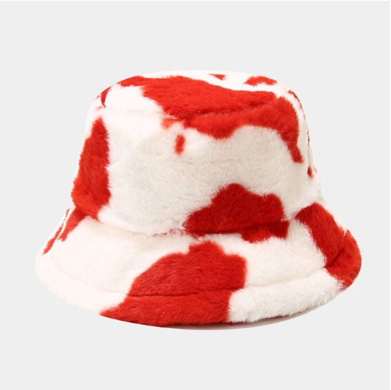 Unisex Vintage Style Cow Pattern Big Eaves Bucket Hat